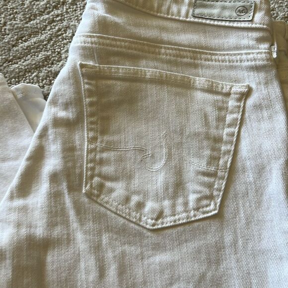 Adriano Goldscmied White The Stilt Cigarette Leg Skinny Distressed Jeans 26R - Picture 8 of 17